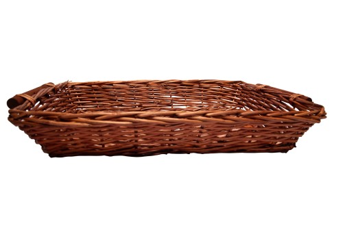 Bandeja mimbre marrón