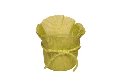 Macetero jute verde lazo