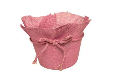 Macetero jute morado lazo