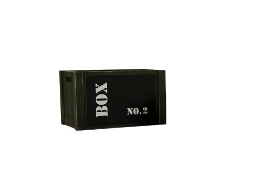 Caja madera negro box
