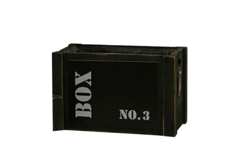 Caja madera negro box