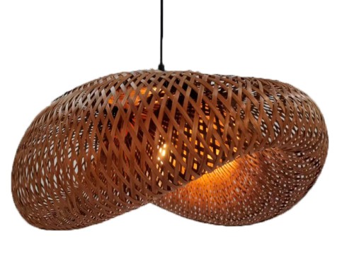 Lampara de rattan original con portalamparas ce incluido