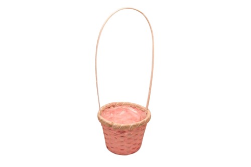 Cesta bamboo rosa 20cm