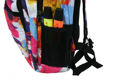 Multicolored hearts backpack